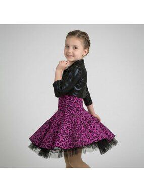 Girl's Custom Purple Cheetah Dance Costume Jazz, Tap, Musical Theater size 5-7